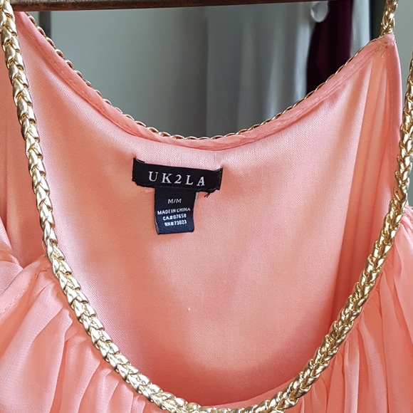 Soft pink floor length dress - Picture 4 of 6